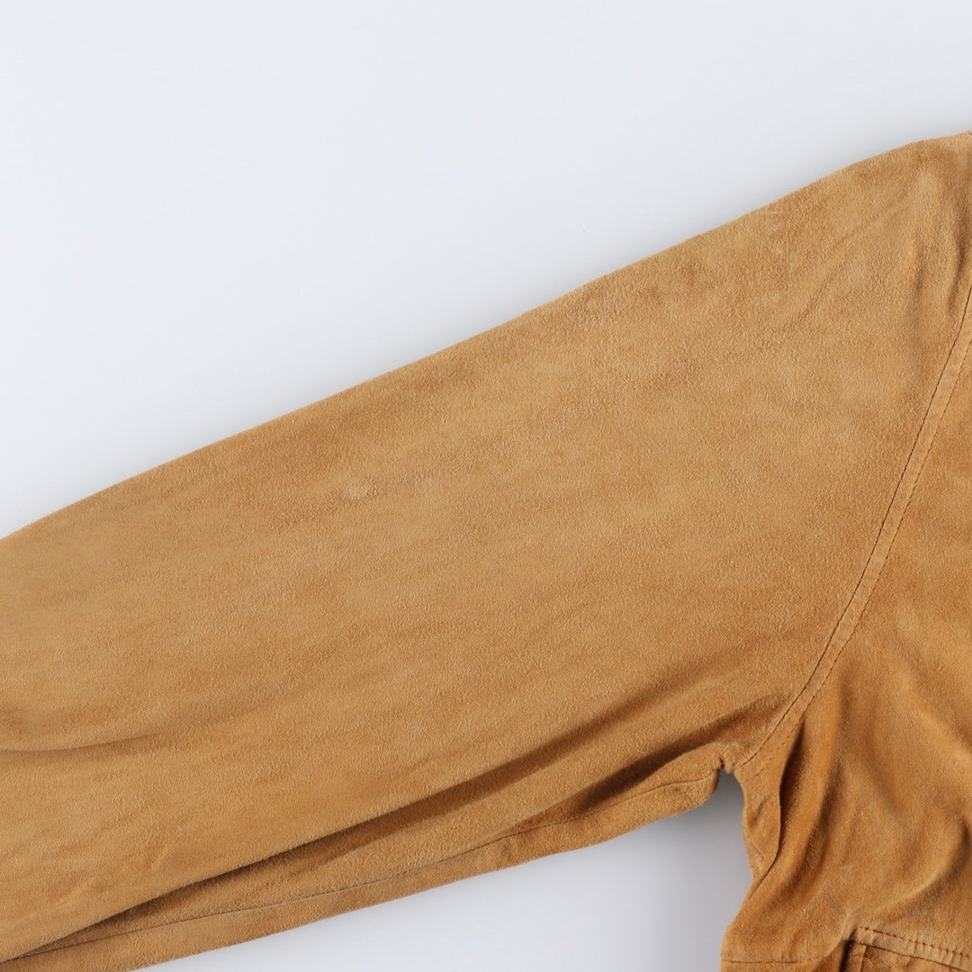 Vintage COMPAGNIA DELLE PELLI Balster Jacket, Suede Leather Blouson, Men's Size L unclear Beige type Vintage Second Hand