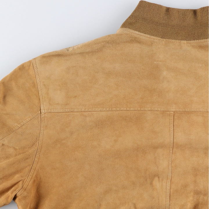 Vintage COMPAGNIA DELLE PELLI Balster Jacket, Suede Leather Blouson, Men's Size L unclear Beige type Vintage Second Hand