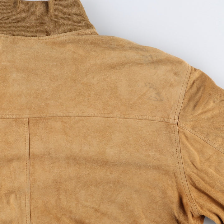 Vintage COMPAGNIA DELLE PELLI Balster Jacket, Suede Leather Blouson, Men's Size L unclear Beige type Vintage Second Hand