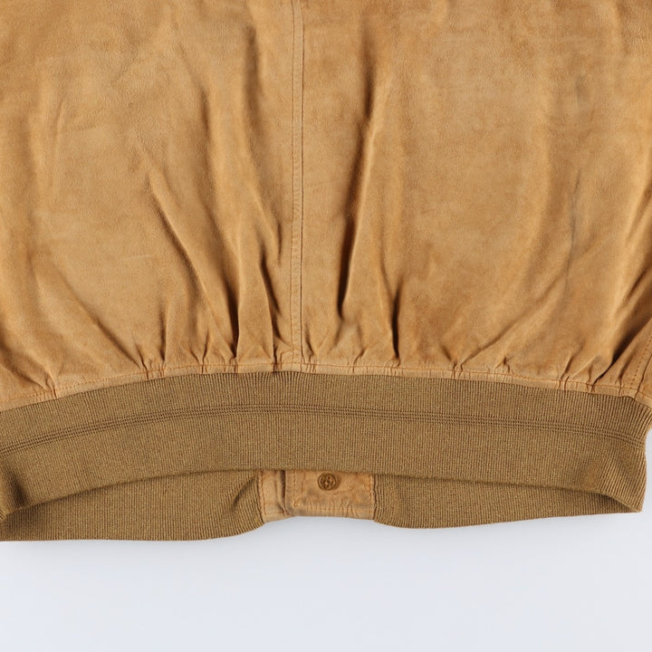 Vintage COMPAGNIA DELLE PELLI Balster Jacket, Suede Leather Blouson, Men's Size L unclear Beige type Vintage Second Hand