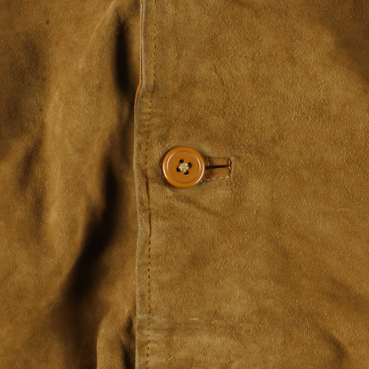 Vintage Balster Jacket, Suede Leather Blouson, Men's XL unclear brown type Vintage Second Hand