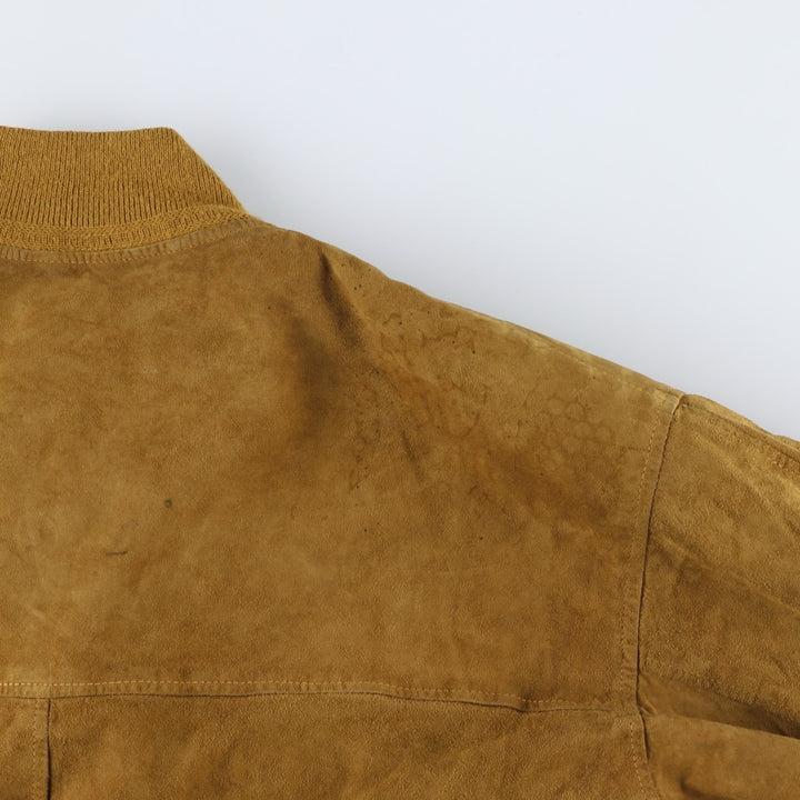 Vintage Balster Jacket, Suede Leather Blouson, Men's XL unclear brown type Vintage Second Hand