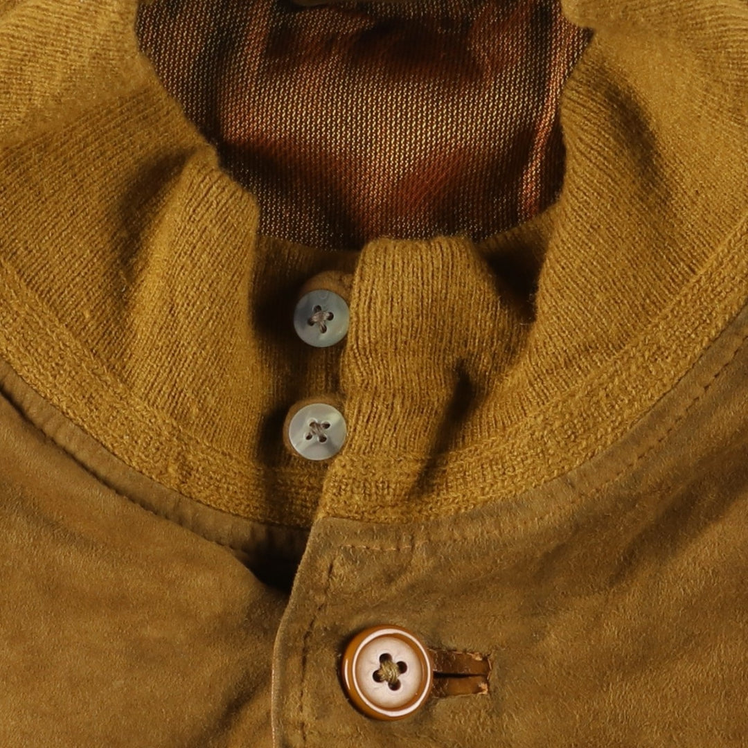 Vintage Balster Jacket, Suede Leather Blouson, Men's XL unclear brown type Vintage Second Hand