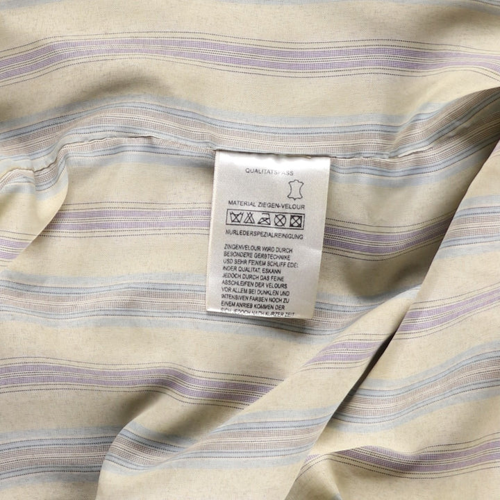 itallo Balster Jacket, Suede Leather Blouson, Men's Size L Genuine Leather Suede Leather brown type Vintage Second Hand