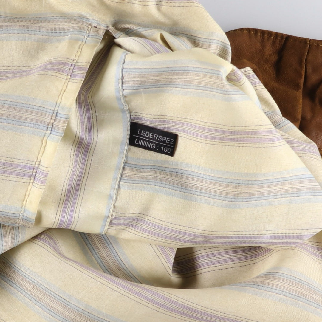 itallo Balster Jacket, Suede Leather Blouson, Men's Size L Genuine Leather Suede Leather brown type Vintage Second Hand