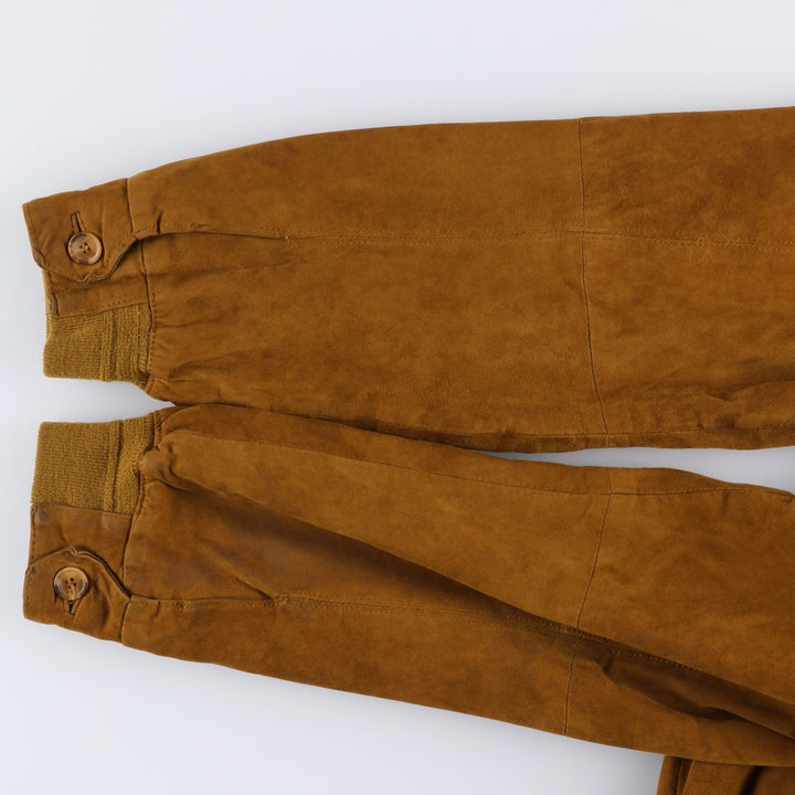 itallo Balster Jacket, Suede Leather Blouson, Men's Size L Genuine Leather Suede Leather brown type Vintage Second Hand
