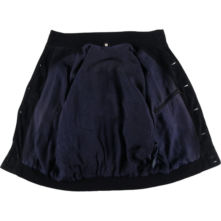 Vintage Balster Jacket, Suede Leather Blouson, Men's XL Genuine Leather Suede Leather black type Vintage Second Hand