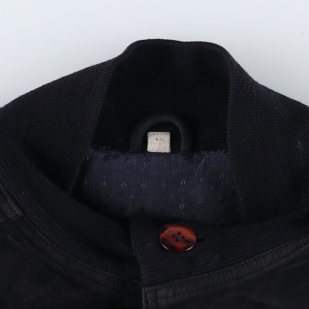 Vintage Balster Jacket, Suede Leather Blouson, Men's XL Genuine Leather Suede Leather black type Vintage Second Hand
