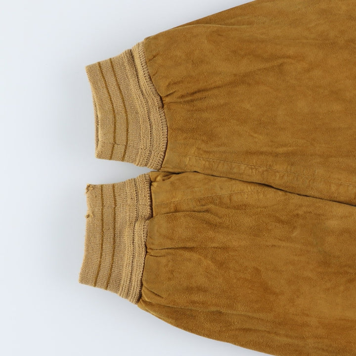 Vintage Balster Jacket, Suede Leather Blouson, Men's XL Genuine Leather Suede Leather beige type brown Vintage Second Hand