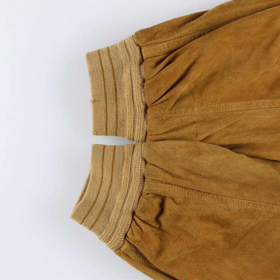 Vintage Balster Jacket, Suede Leather Blouson, Men's XL Genuine Leather Suede Leather beige type brown Vintage Second Hand