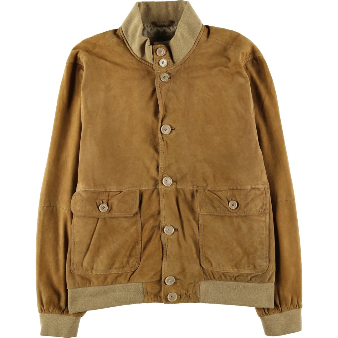 Christian Berg Balster Jacket, Suede Leather Blouson, Men's Size L unclear Beige type Vintage Second Hand