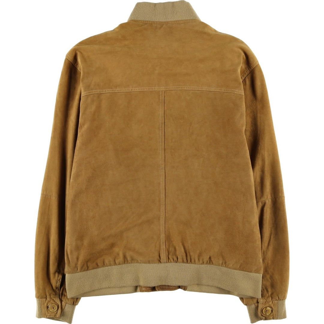 Christian Berg Balster Jacket, Suede Leather Blouson, Men's Size L unclear Beige type Vintage Second Hand