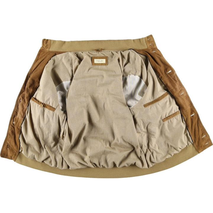 Christian Berg Balster Jacket, Suede Leather Blouson, Men's Size L unclear Beige type Vintage Second Hand