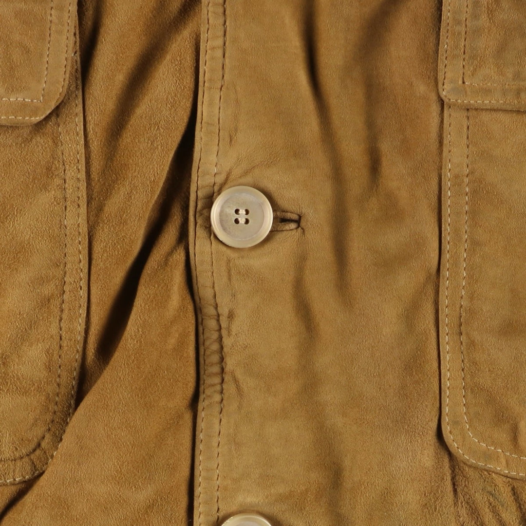 Christian Berg Balster Jacket, Suede Leather Blouson, Men's Size L unclear Beige type Vintage Second Hand