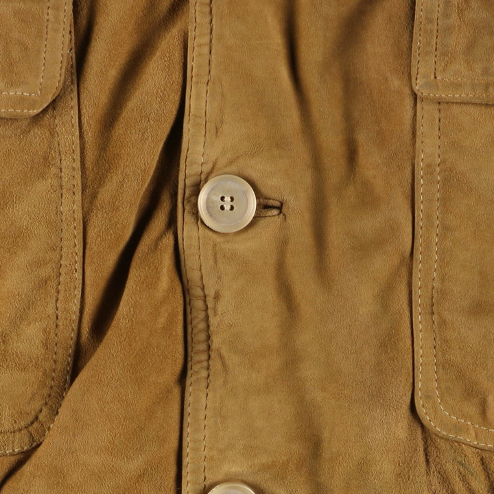 Christian Berg Balster Jacket, Suede Leather Blouson, Men's Size L unclear Beige type Vintage Second Hand