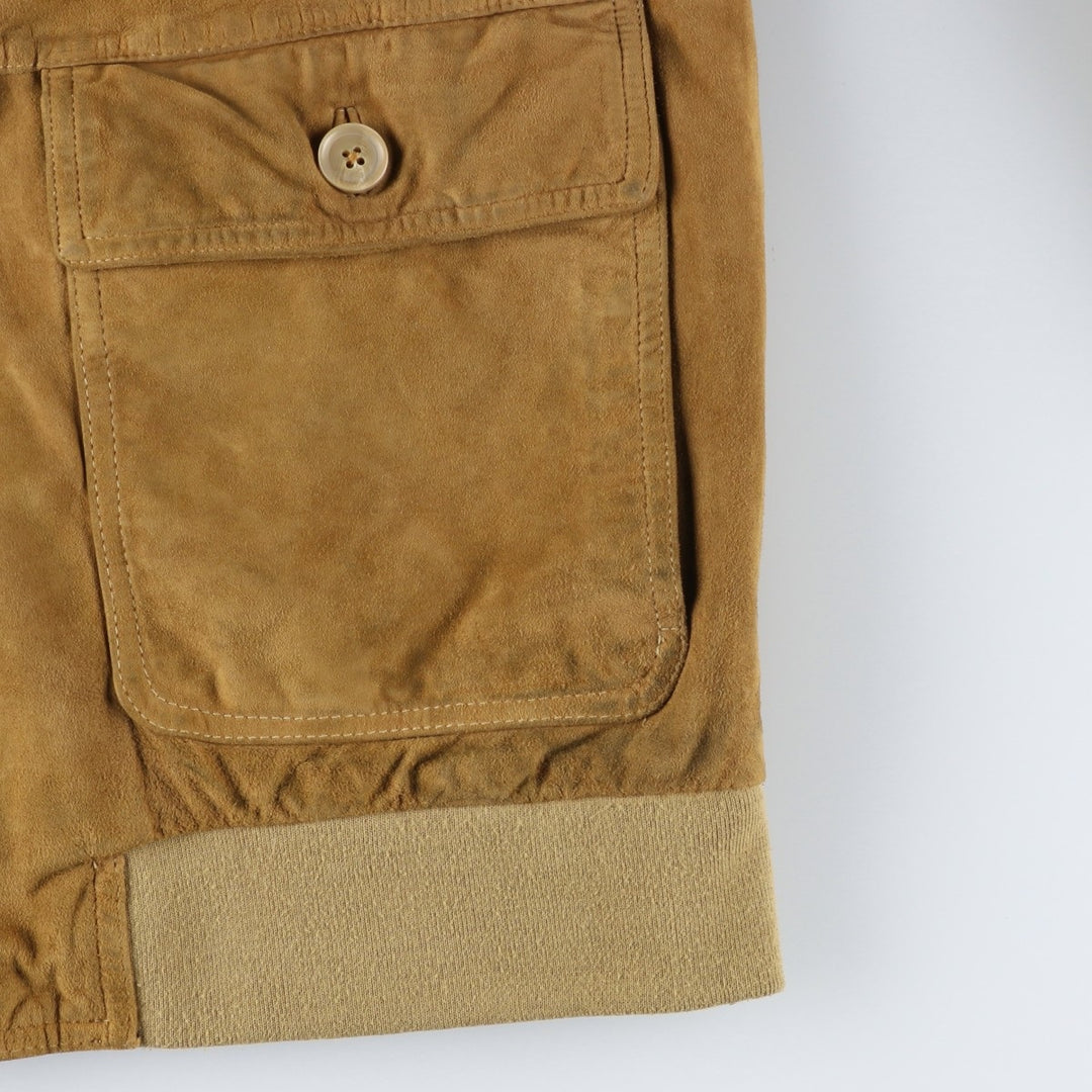 Christian Berg Balster Jacket, Suede Leather Blouson, Men's Size L unclear Beige type Vintage Second Hand