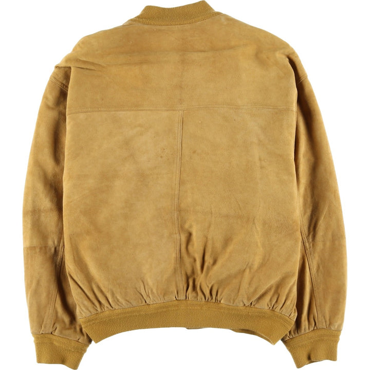 Vintage 1980'S Sharon Furs Balster Jacket, Suede Leather Blouson, Made in Italy, Men's Size XL unclear Beige type Vintage Second Hand