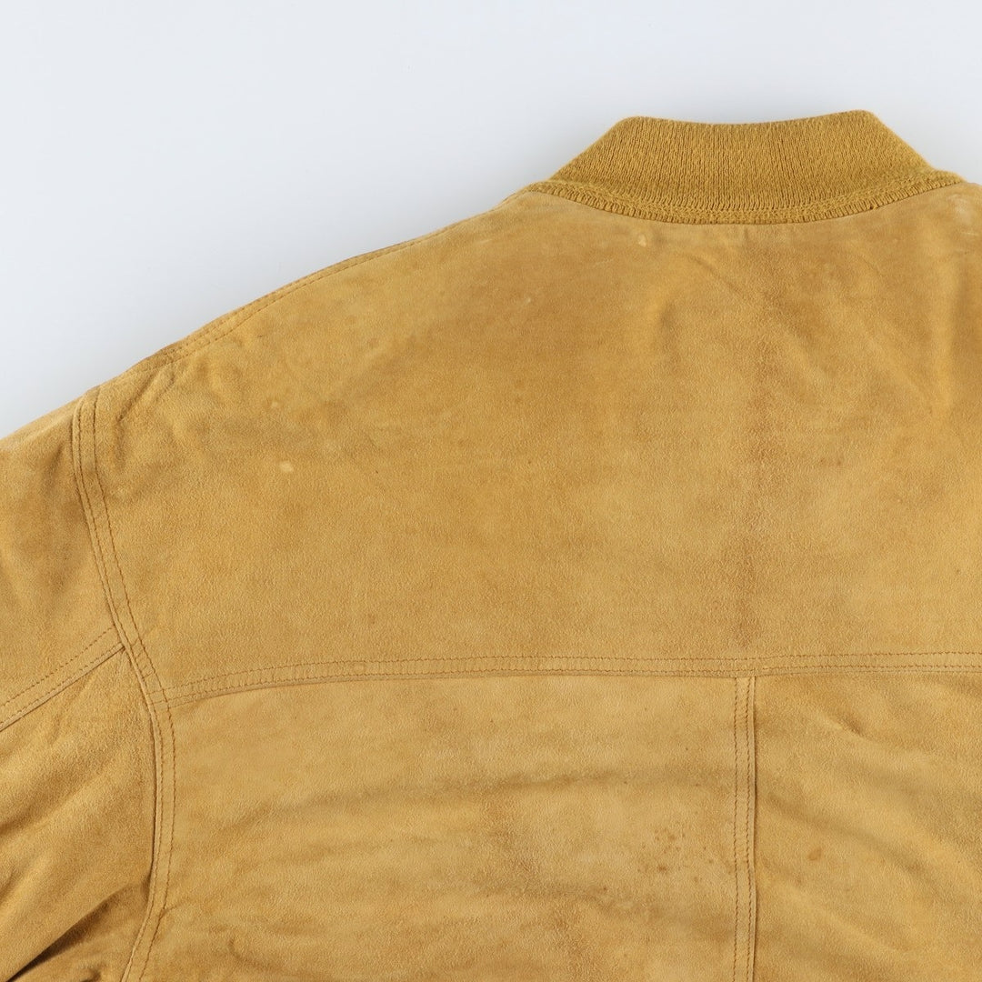 Vintage 1980'S Sharon Furs Balster Jacket, Suede Leather Blouson, Made in Italy, Men's Size XL unclear Beige type Vintage Second Hand