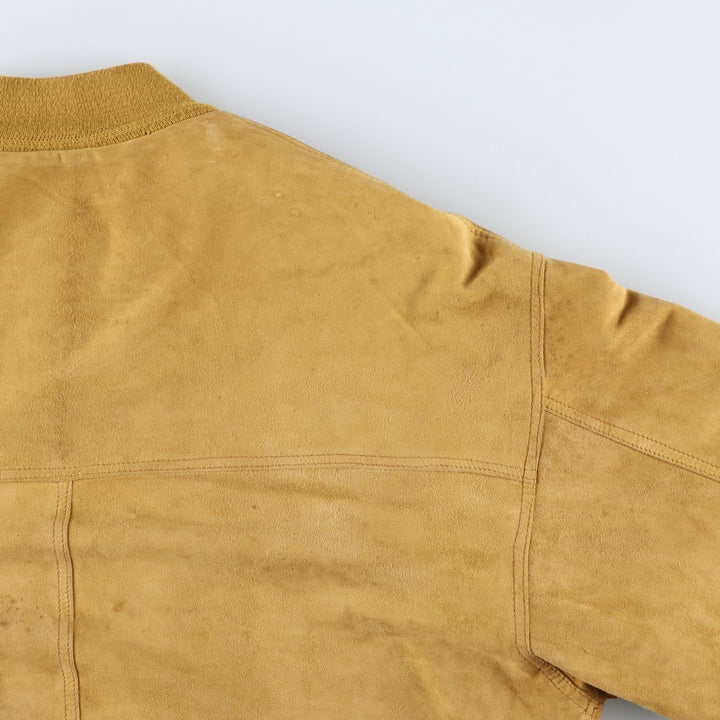 Vintage 1980'S Sharon Furs Balster Jacket, Suede Leather Blouson, Made in Italy, Men's Size XL unclear Beige type Vintage Second Hand