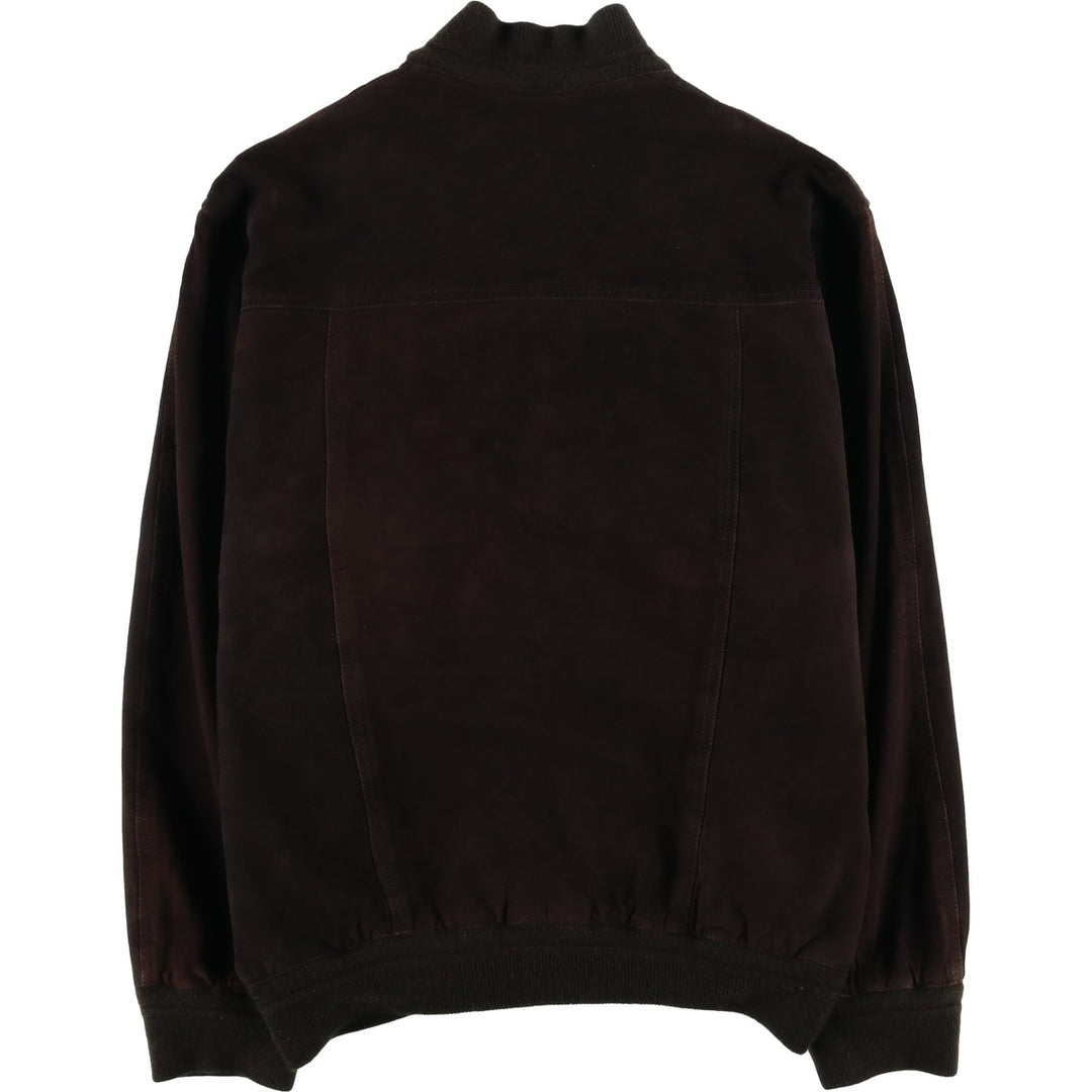 Vintage Charles Barkley Balster Jacket, Suede Leather Blouson, Men's Size Medium Genuine Leather Suede Leather brown type Vintage Second Hand