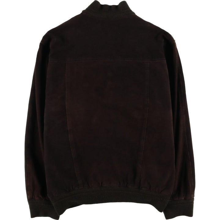 Vintage Charles Barkley Balster Jacket, Suede Leather Blouson, Men's Size Medium Genuine Leather Suede Leather brown type Vintage Second Hand
