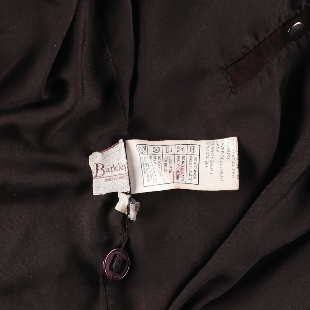 Vintage Charles Barkley Balster Jacket, Suede Leather Blouson, Men's Size Medium Genuine Leather Suede Leather brown type Vintage Second Hand