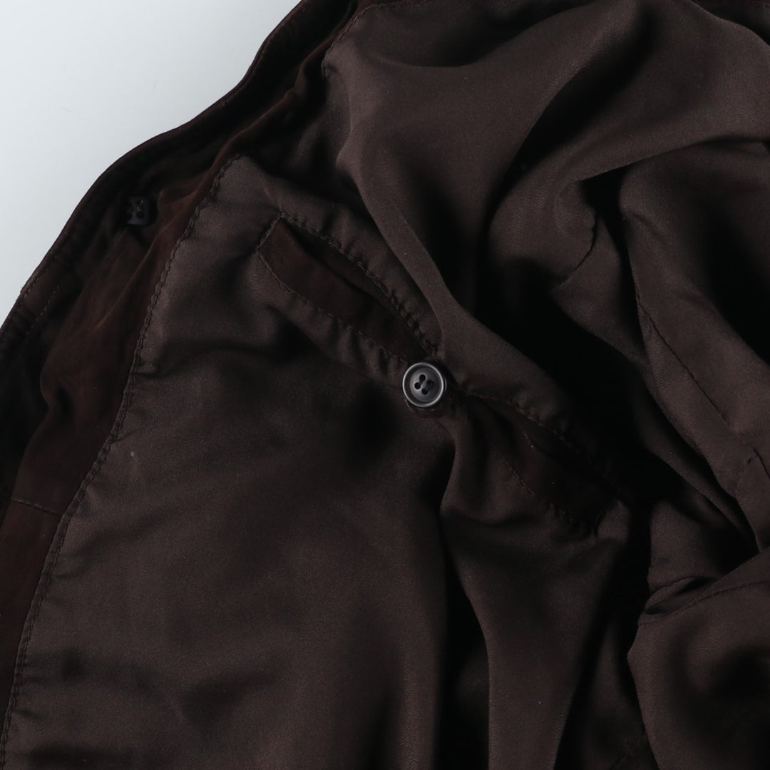 Vintage Charles Barkley Balster Jacket, Suede Leather Blouson, Men's Size Medium Genuine Leather Suede Leather brown type Vintage Second Hand
