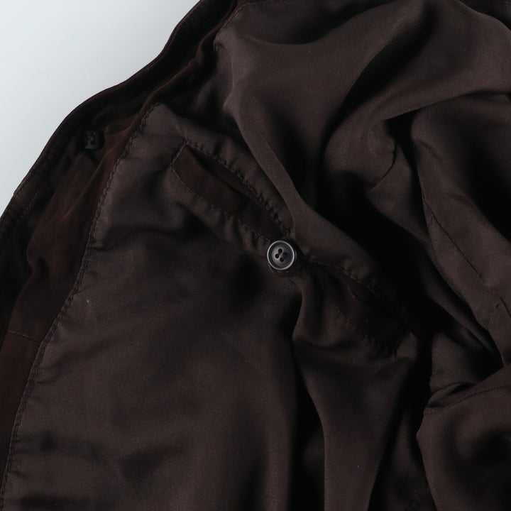 Vintage Charles Barkley Balster Jacket, Suede Leather Blouson, Men's Size Medium Genuine Leather Suede Leather brown type Vintage Second Hand