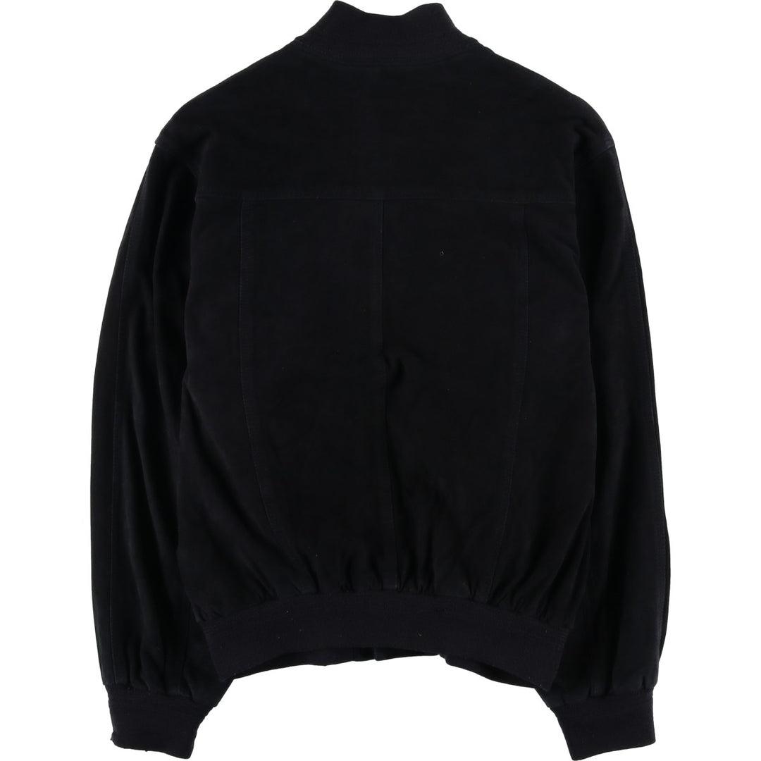 Vintage Balster Jacket, Suede Leather Blouson, Men's Size L Genuine Leather Suede Leather black type Vintage Second Hand