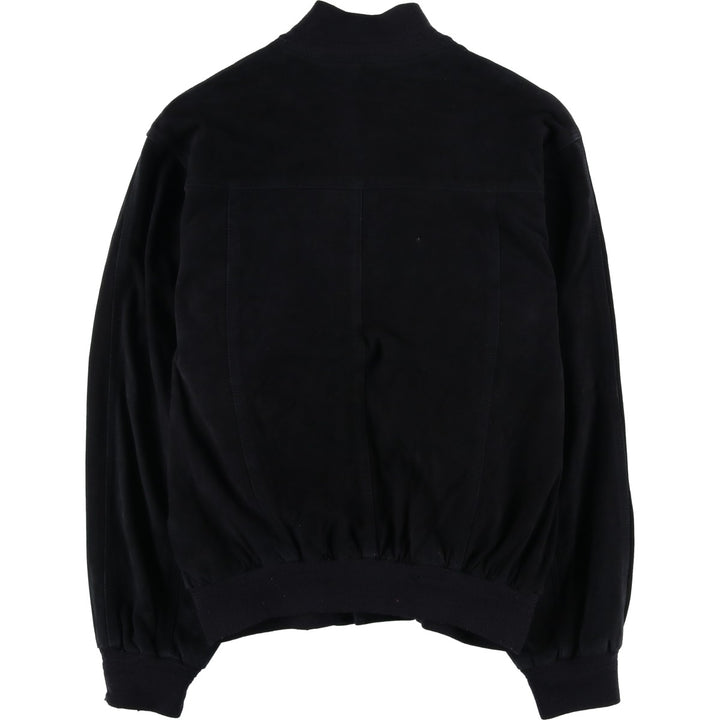 Vintage Balster Jacket, Suede Leather Blouson, Men's Size L Genuine Leather Suede Leather black type Vintage Second Hand
