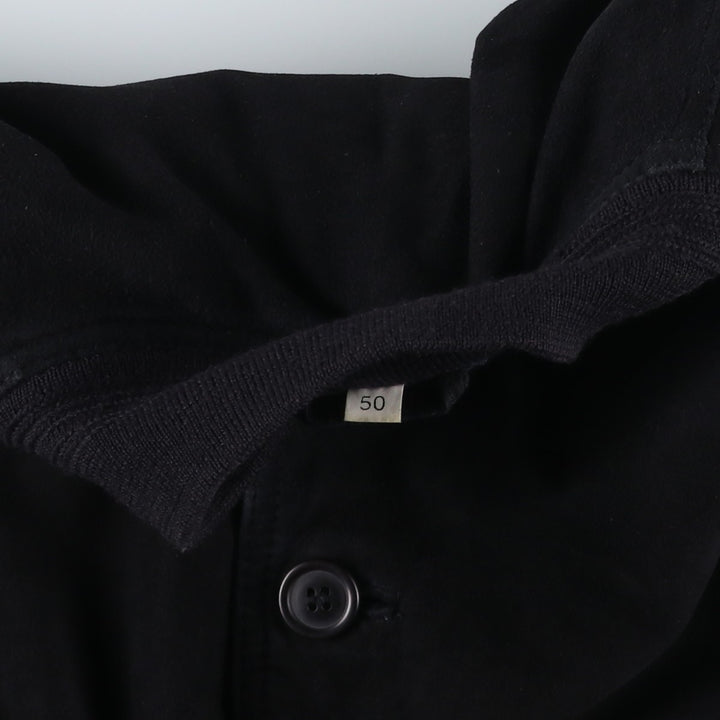 Vintage Balster Jacket, Suede Leather Blouson, Men's Size L Genuine Leather Suede Leather black type Vintage Second Hand