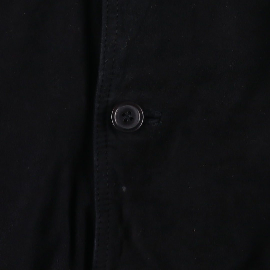 Vintage Balster Jacket, Suede Leather Blouson, Men's Size L Genuine Leather Suede Leather black type Vintage Second Hand