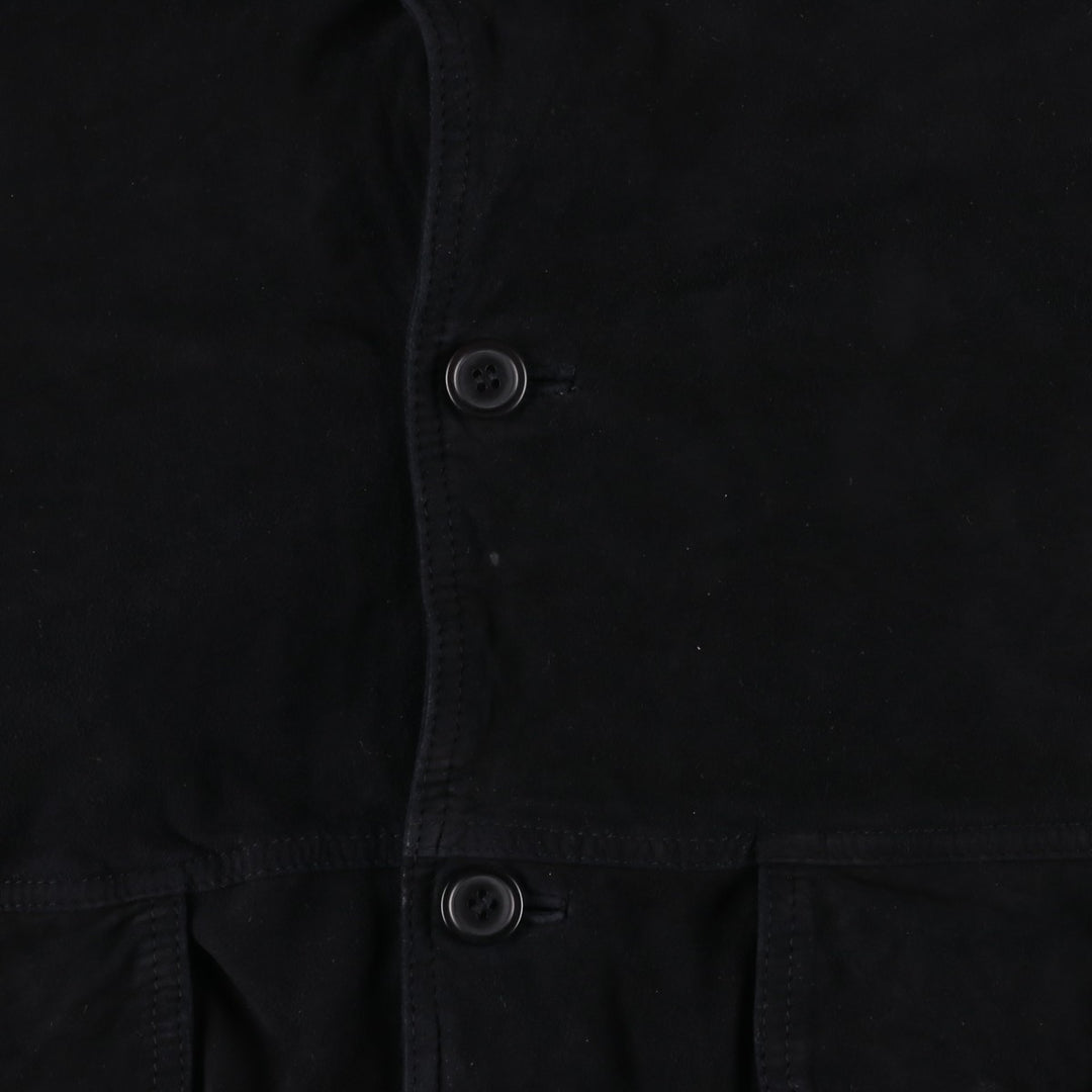 Vintage Balster Jacket, Suede Leather Blouson, Men's Size L Genuine Leather Suede Leather black type Vintage Second Hand