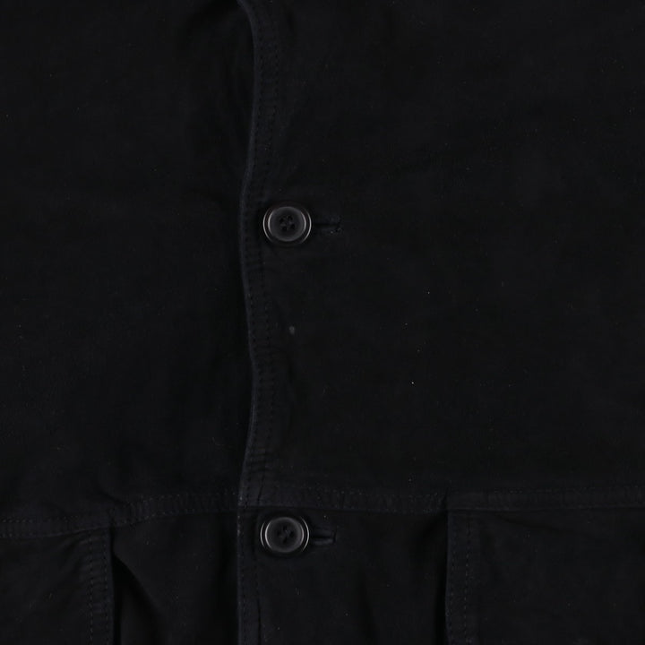 Vintage Balster Jacket, Suede Leather Blouson, Men's Size L Genuine Leather Suede Leather black type Vintage Second Hand