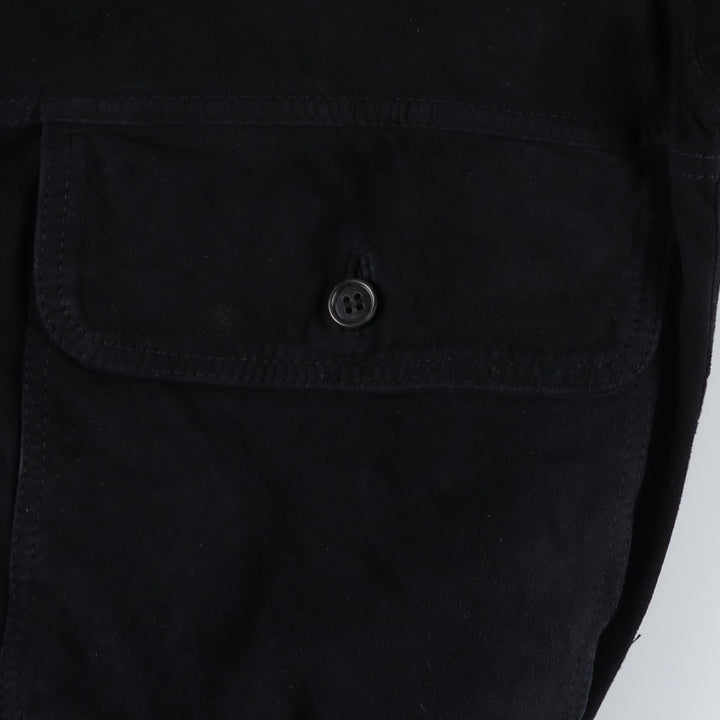 Vintage Balster Jacket, Suede Leather Blouson, Men's Size L Genuine Leather Suede Leather black type Vintage Second Hand