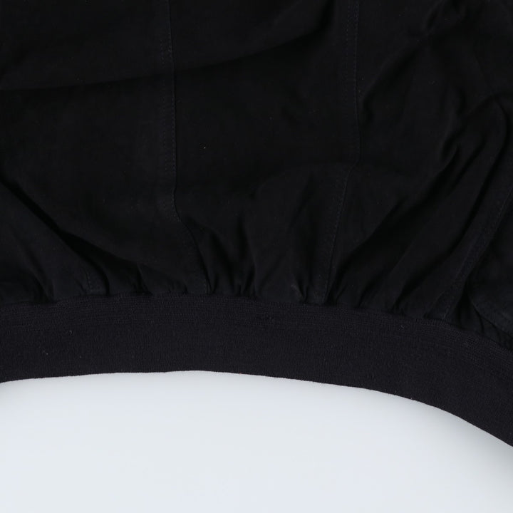 Vintage Balster Jacket, Suede Leather Blouson, Men's Size L Genuine Leather Suede Leather black type Vintage Second Hand