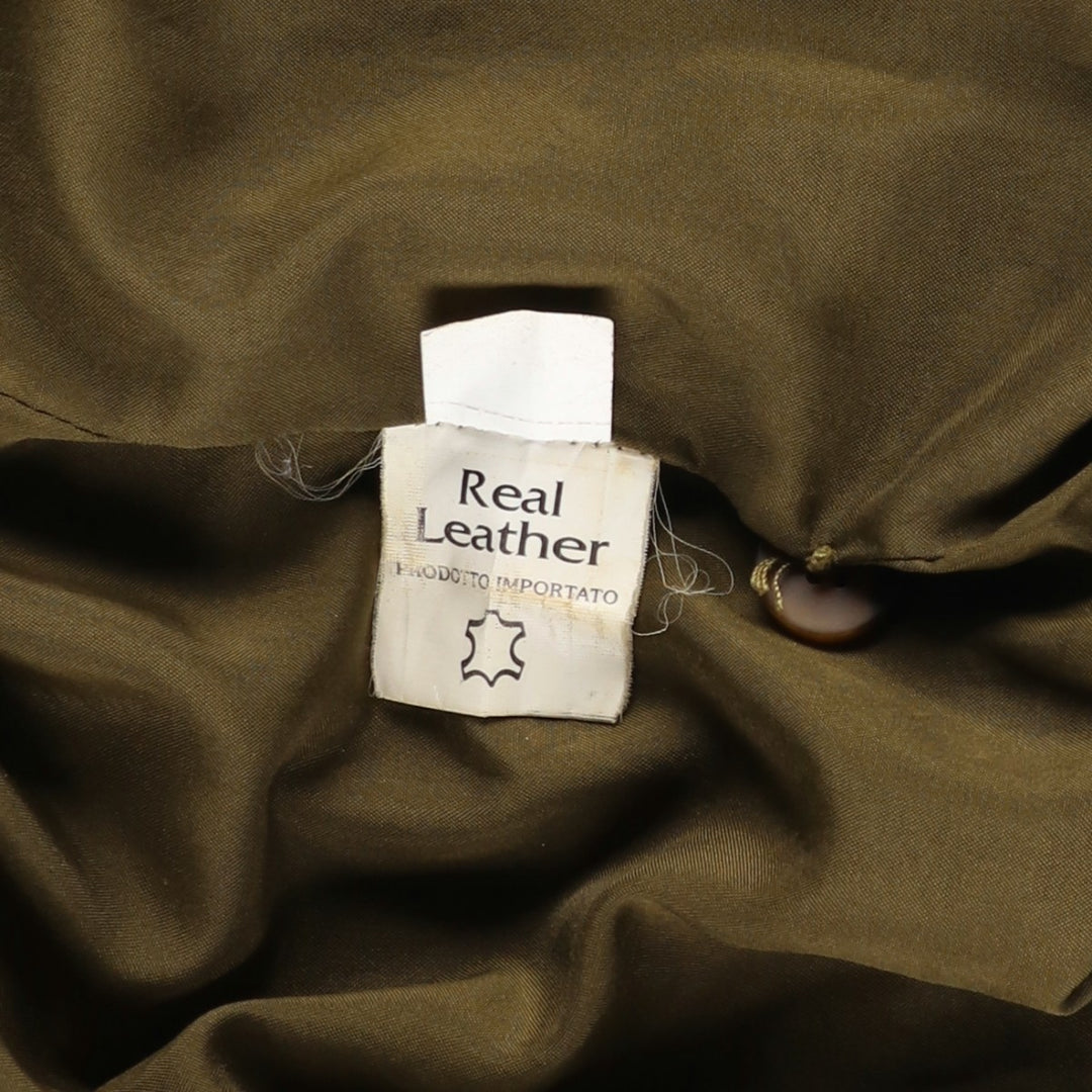 VERA PELLE Balster Jacket, Suede Leather Blouson, Men's Size L, Vintage Genuine Leather Suede Leather brown type Vintage Second Hand