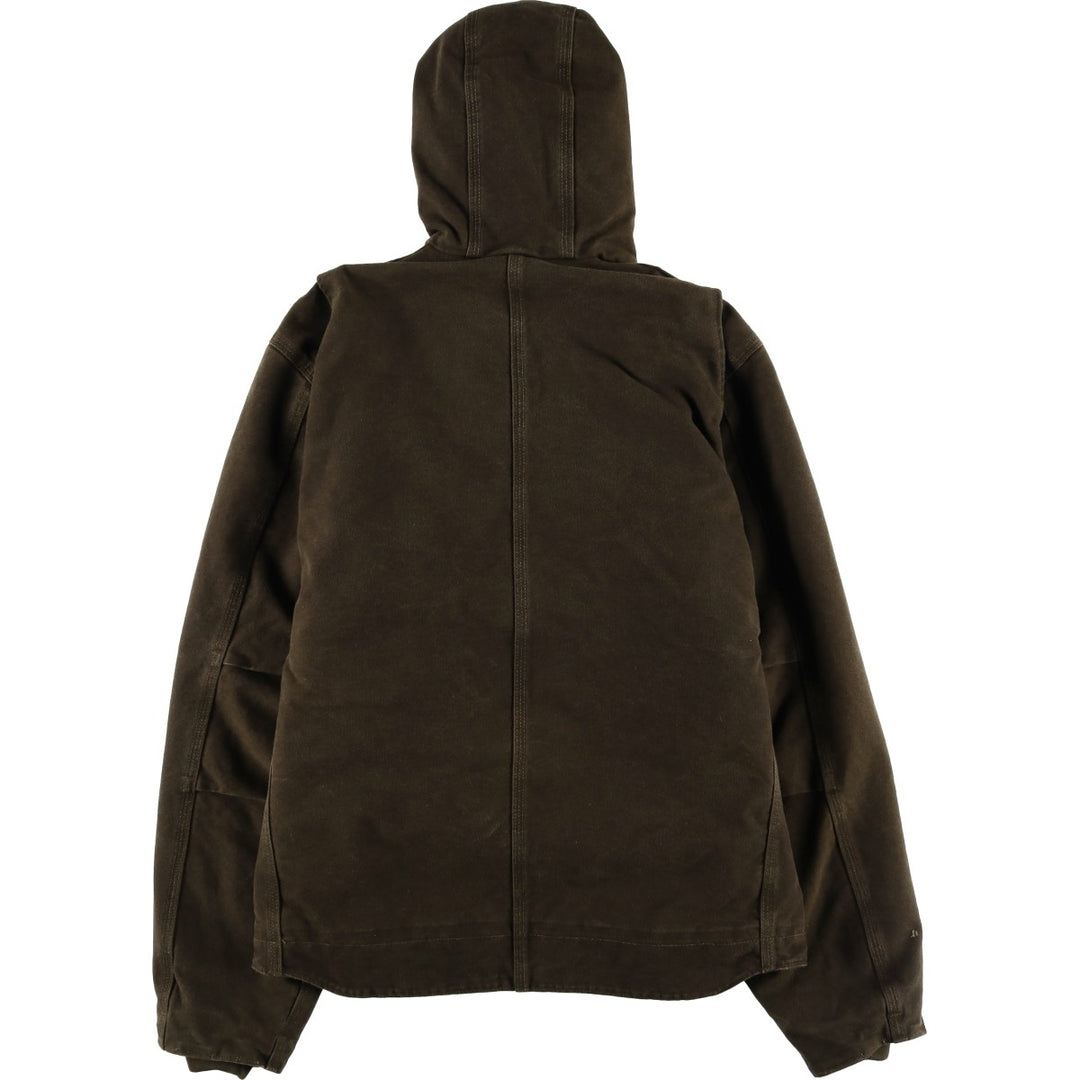 2000'S Carhartt Sierra Jacket, Padded Duck Full-Zip Hoodie, Men's Size L cotton brown type Vintage Second Hand
