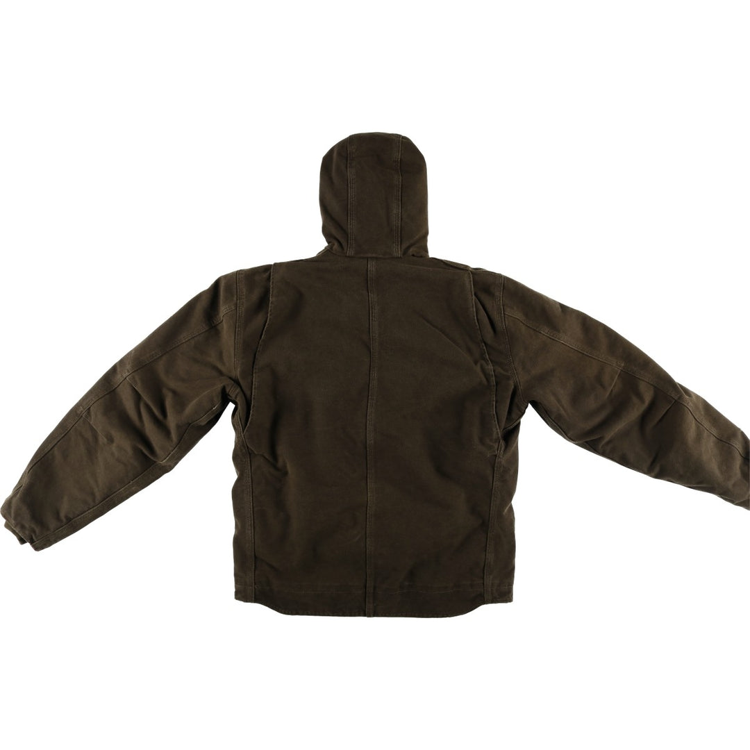 2000'S Carhartt Sierra Jacket, Padded Duck Full-Zip Hoodie, Men's Size L cotton brown type Vintage Second Hand