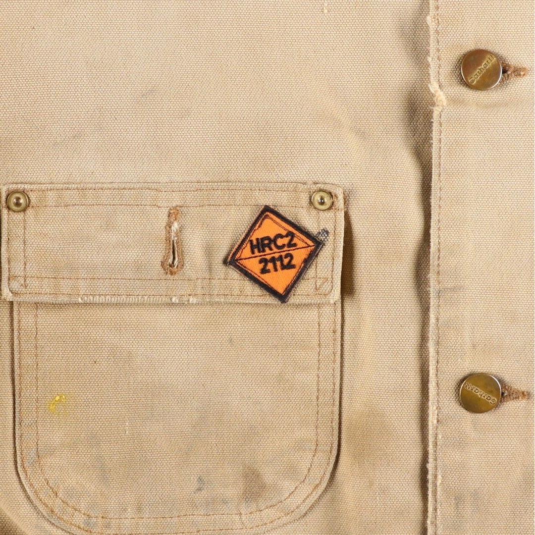 Carhartt Michigan Chore Coat, Padded Duck Coverall, Men's XL unclear Beige type Vintage Second Hand