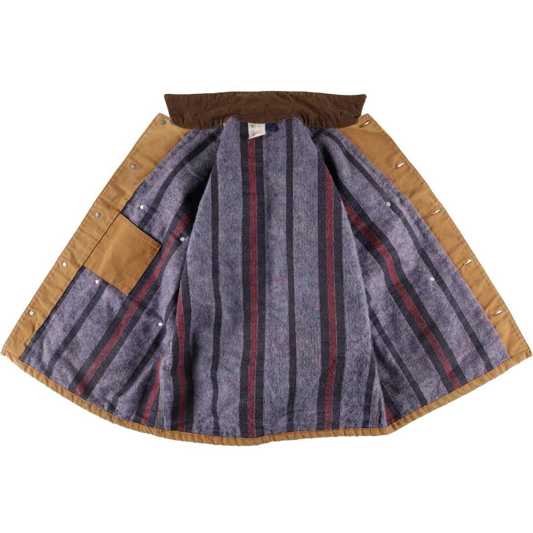 Vintage 1980'S Carhartt Michigan Chore Coat/Duck Coverall, Made in USA, Men's Size L cotton brown type Vintage Second Hand