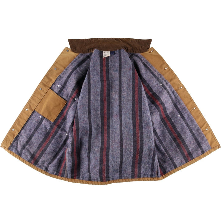 Vintage 1980'S Carhartt Michigan Chore Coat/Duck Coverall, Made in USA, Men's Size L cotton brown type Vintage Second Hand