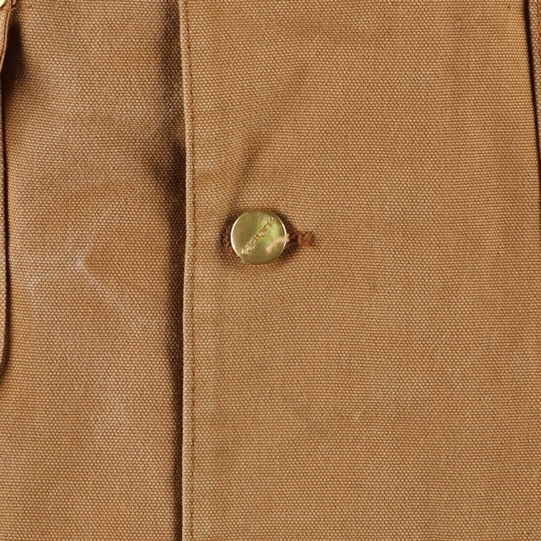 Vintage 1980'S Carhartt Michigan Chore Coat/Duck Coverall, Made in USA, Men's Size L cotton brown type Vintage Second Hand