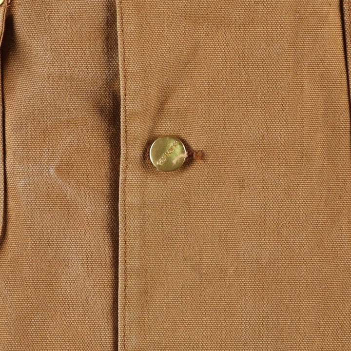 Vintage 1980'S Carhartt Michigan Chore Coat/Duck Coverall, Made in USA, Men's Size L cotton brown type Vintage Second Hand