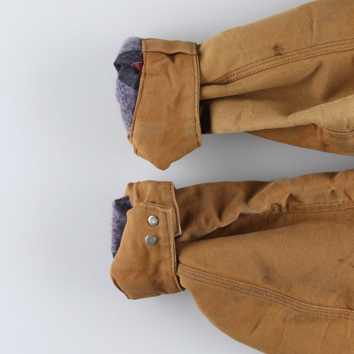 Vintage 1980'S Carhartt Michigan Chore Coat/Duck Coverall, Made in USA, Men's Size L cotton brown type Vintage Second Hand