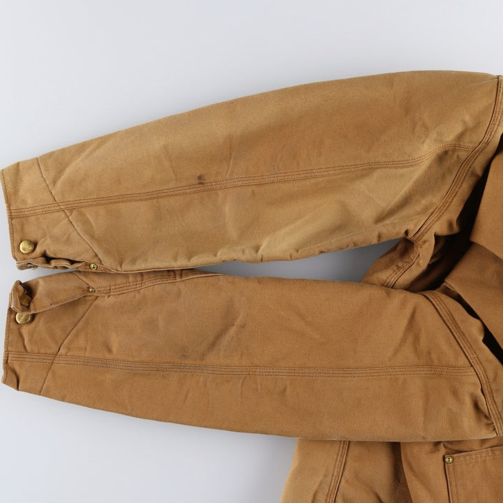 Vintage 1980'S Carhartt Michigan Chore Coat/Duck Coverall, Made in USA, Men's Size L cotton brown type Vintage Second Hand