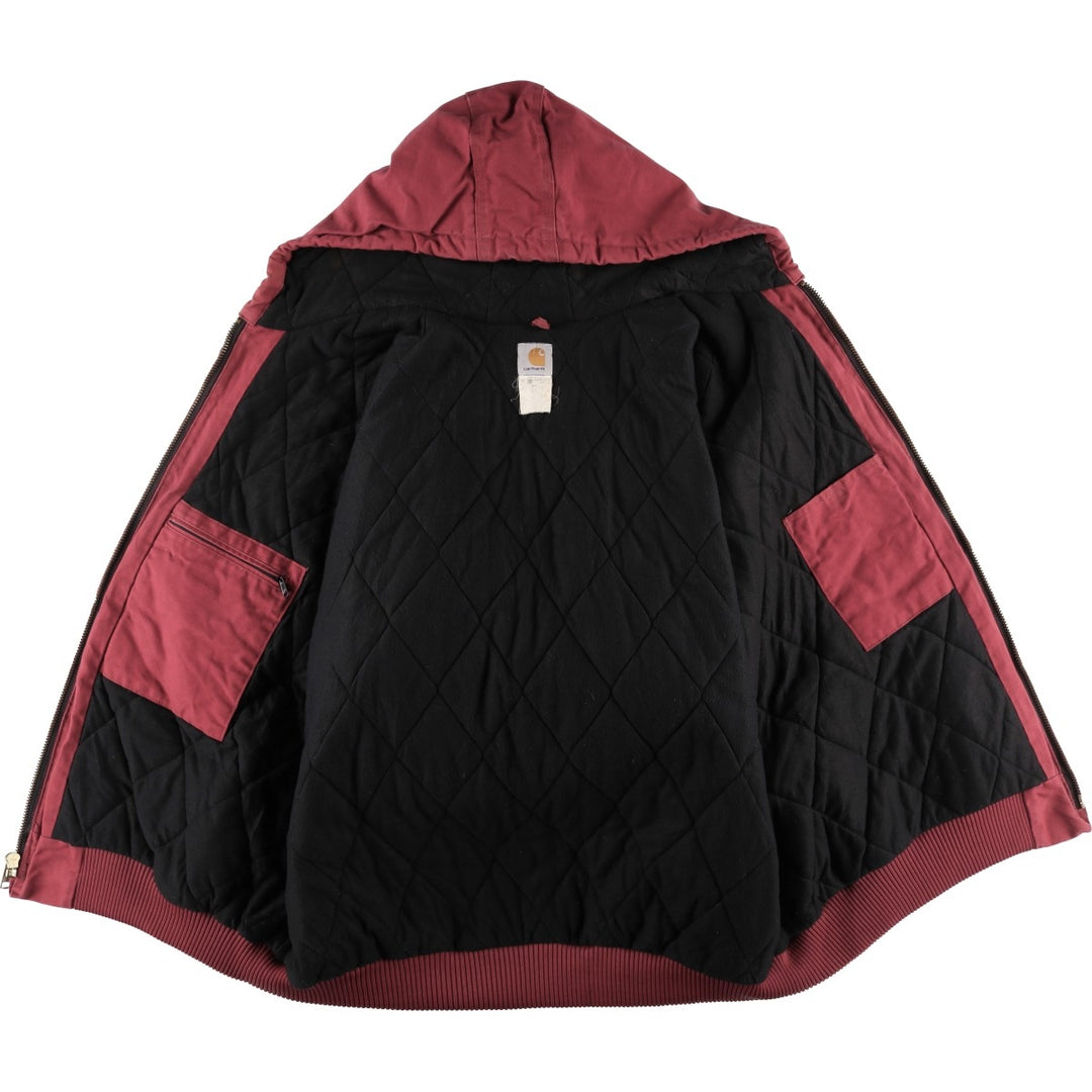 Carhartt Active Jacket, Padded Duck Full-Zip Hoodie, Men's Size XXXL unclear burgundy type Vintage Second Hand