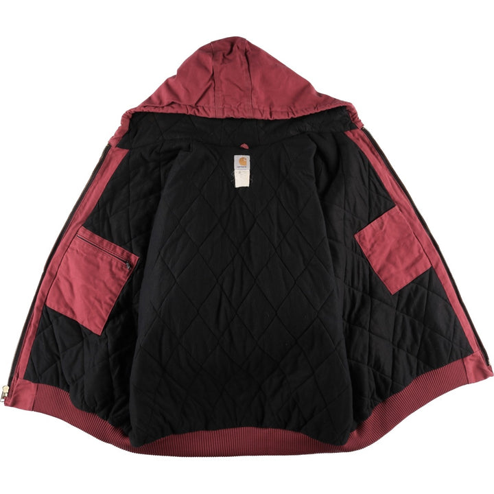 Carhartt Active Jacket, Padded Duck Full-Zip Hoodie, Men's Size XXXL unclear burgundy type Vintage Second Hand