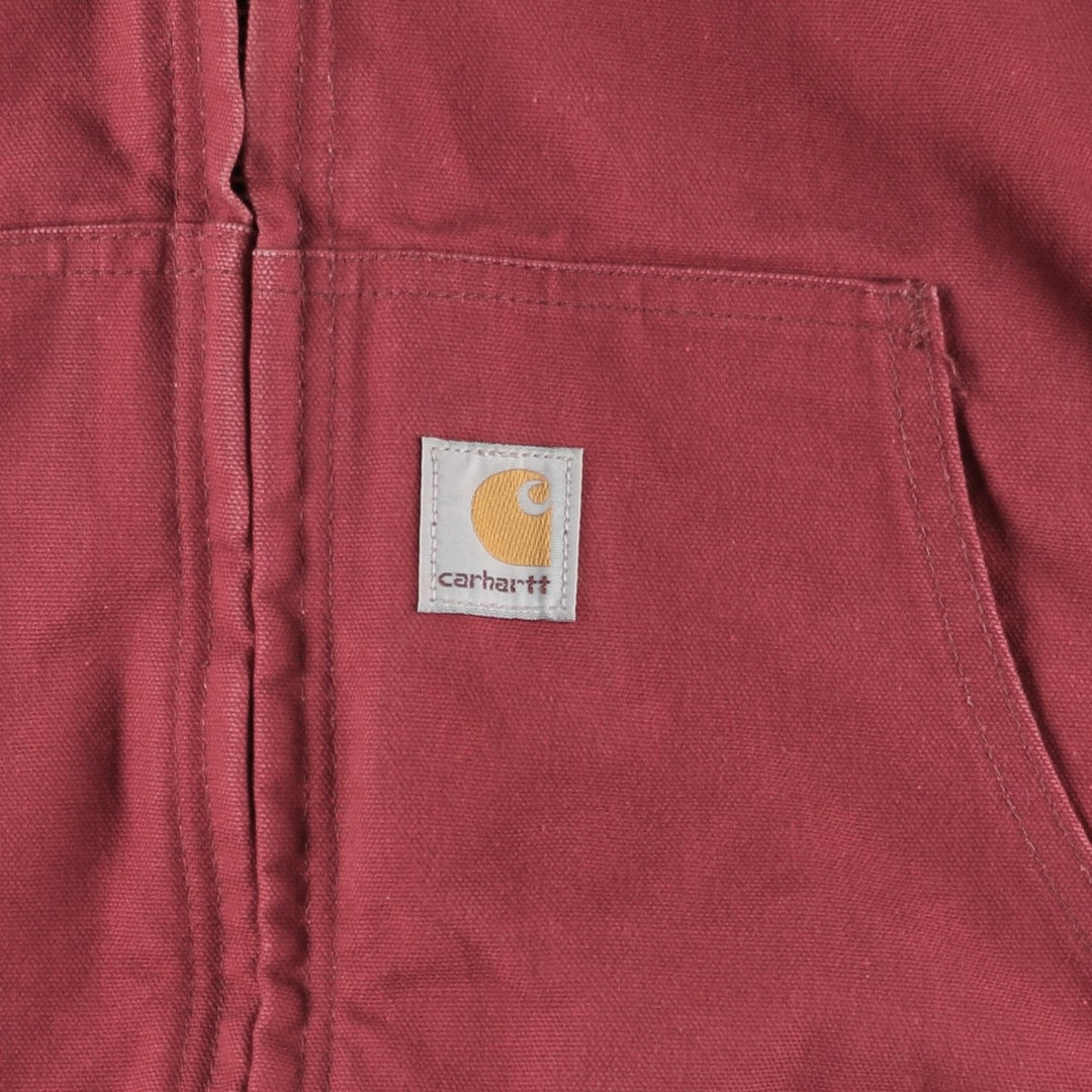 Carhartt Active Jacket, Padded Duck Full-Zip Hoodie, Men's Size XXXL unclear burgundy type Vintage Second Hand