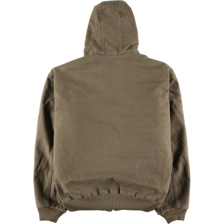 Carhartt Active Jacket Duck Full Zip Hoodie Men's XXL unclear Beige type Vintage Second Hand